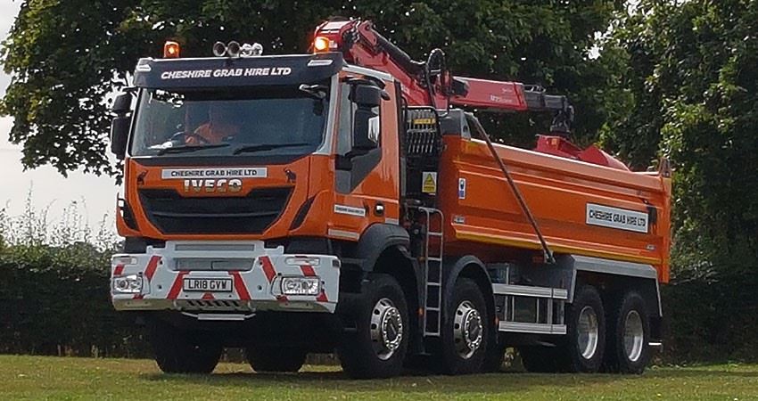 Sherwood Supplies IVECO Trakker To Cheshire Grab Hire
